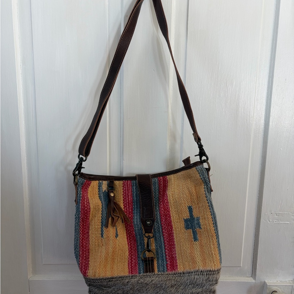 Myra Bag Colorful Striped Shoulder Bag